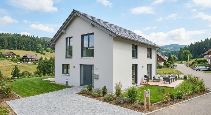 Massivhaus in Deutschland Neues Massivhaus in den Bergen in Deutschland
